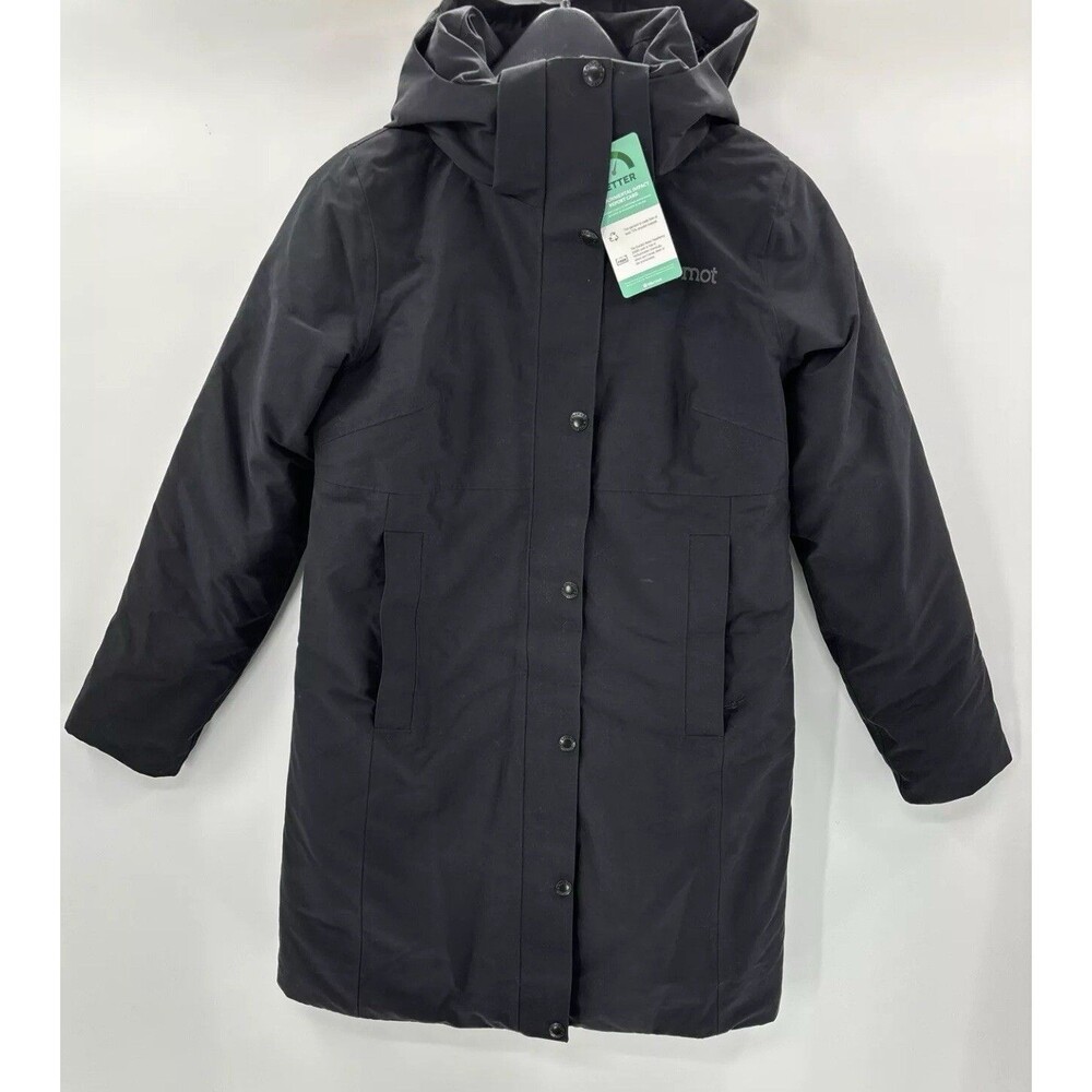 NWT MARMOT Women's Chelsea 700 Fill Down Breathable Coat, Black Sz XL